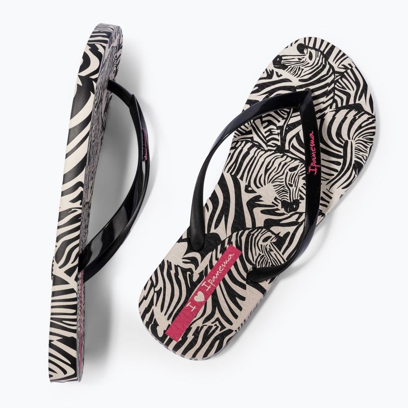 Dámské žabky Ipanema Animal Print VI beige/black/pink 3