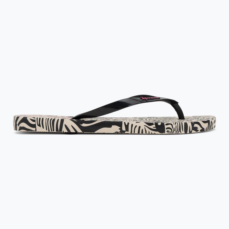 Dámské žabky Ipanema Animal Print VI beige/black/pink 2
