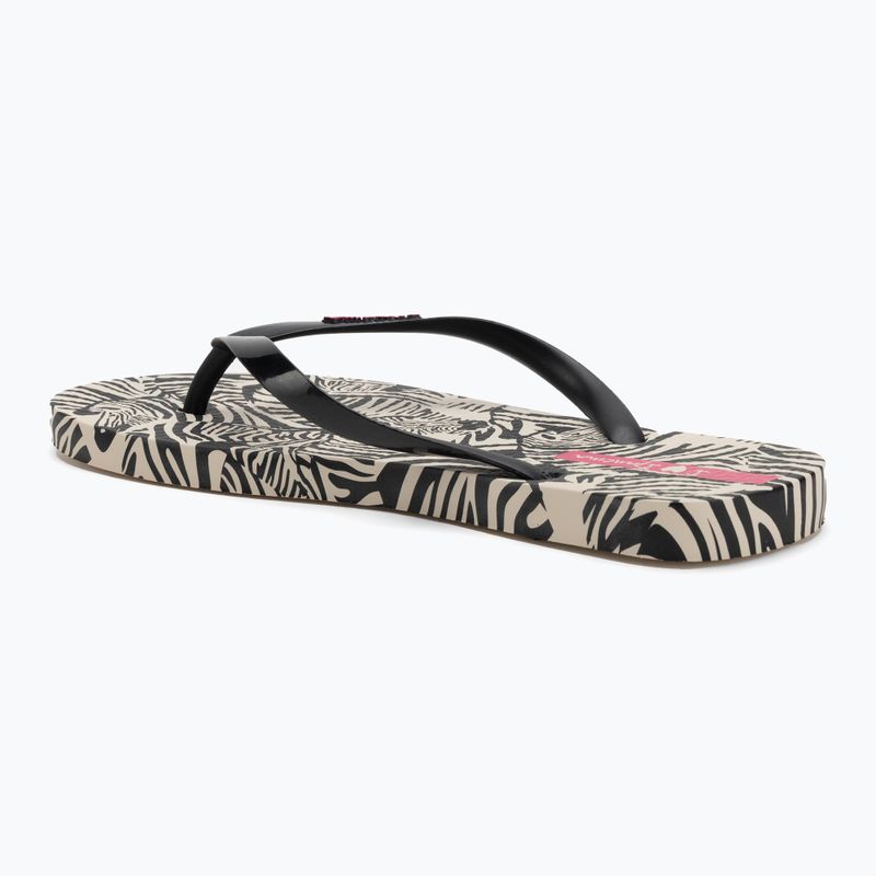 Dámské žabky Ipanema Animal Print VI beige/black/pink 3