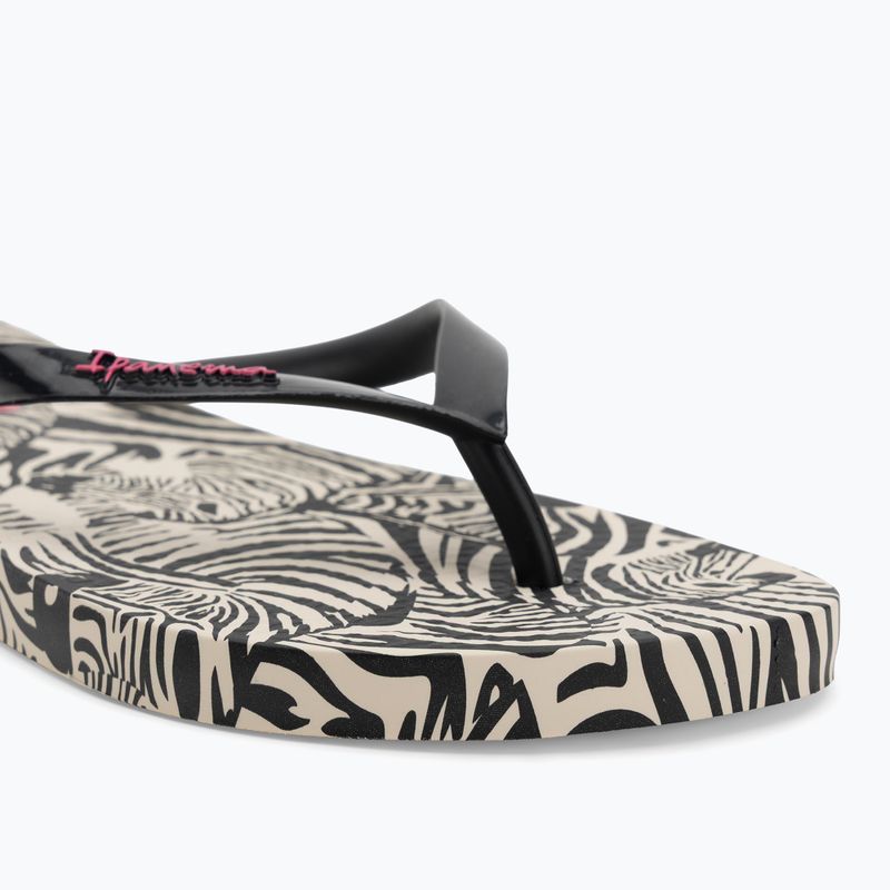 Dámské žabky Ipanema Animal Print VI beige/black/pink 7