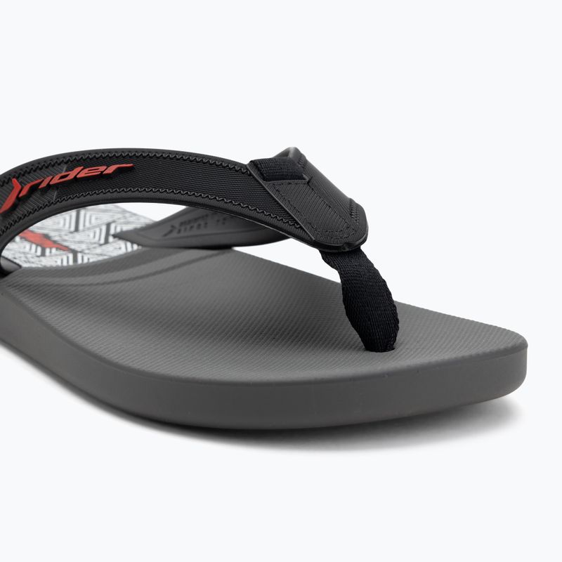 Pánské žabky RIDER Impulse Graphic dark grey/black/red 7