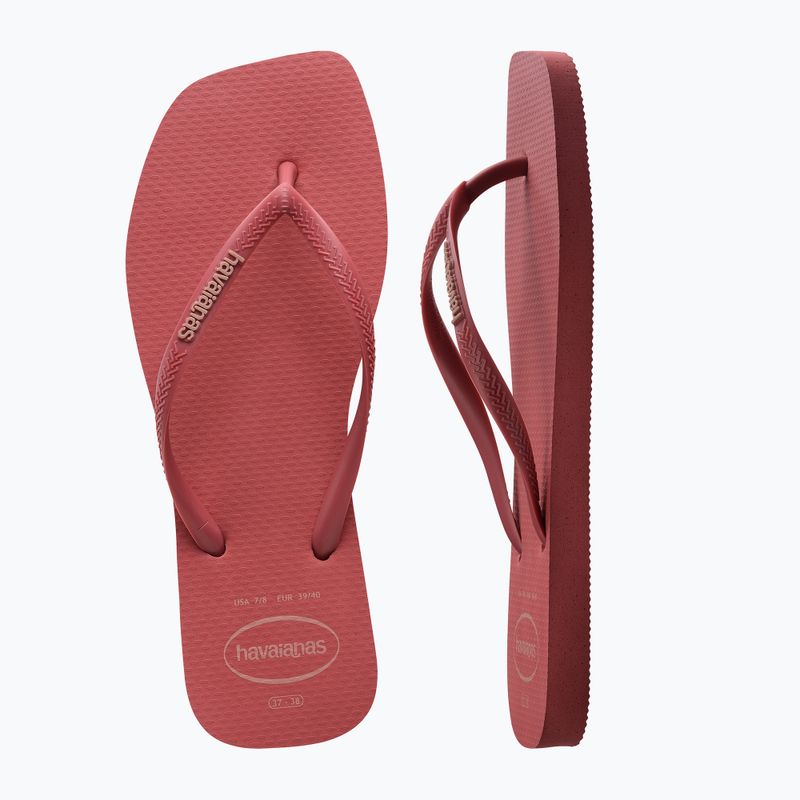 Dámské žabky Havaianas Square Logo Pop Up pau brasil 11