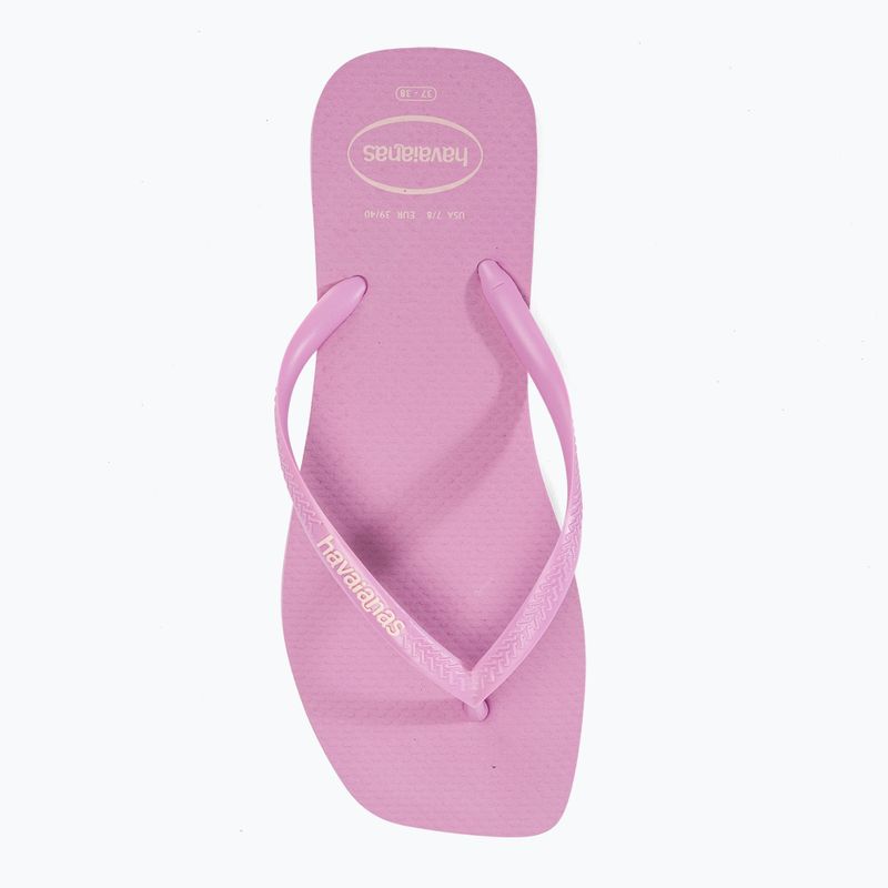 Dámské žabky Havaianas Square Logo Pop Up fresh lavender 5