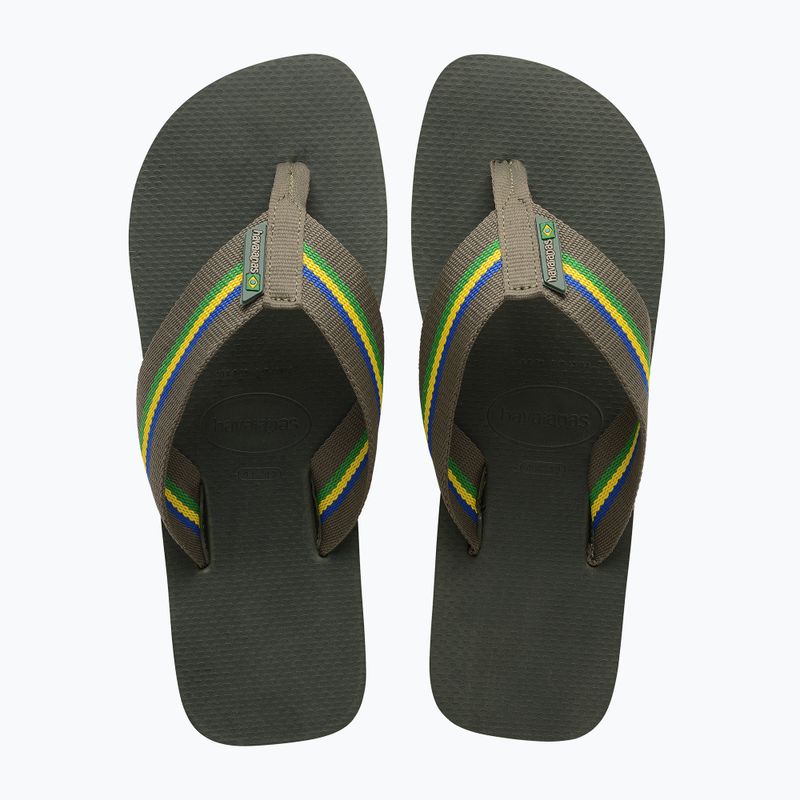 Pánské žabky Havaianas Urban Brasil olivově zelené 11