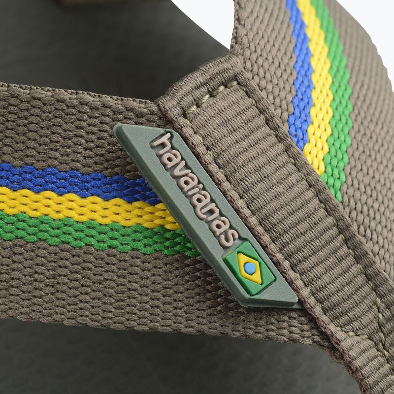 Pánské žabky Havaianas Urban Brasil olivově zelené 12