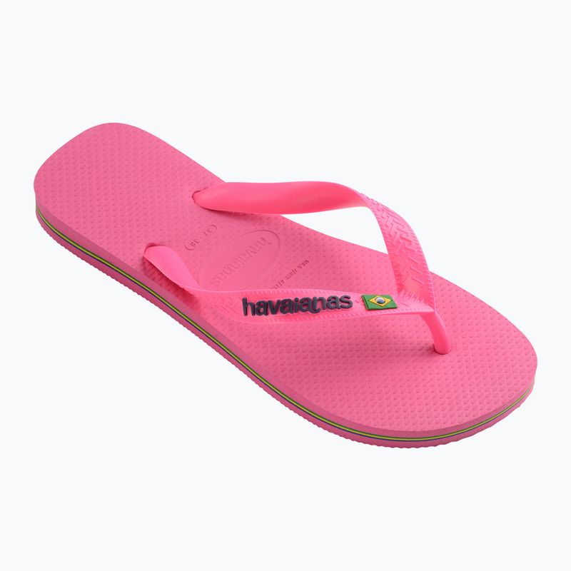 Havaianas Brasil Logo Neon žabky pink flux / pink flux 8