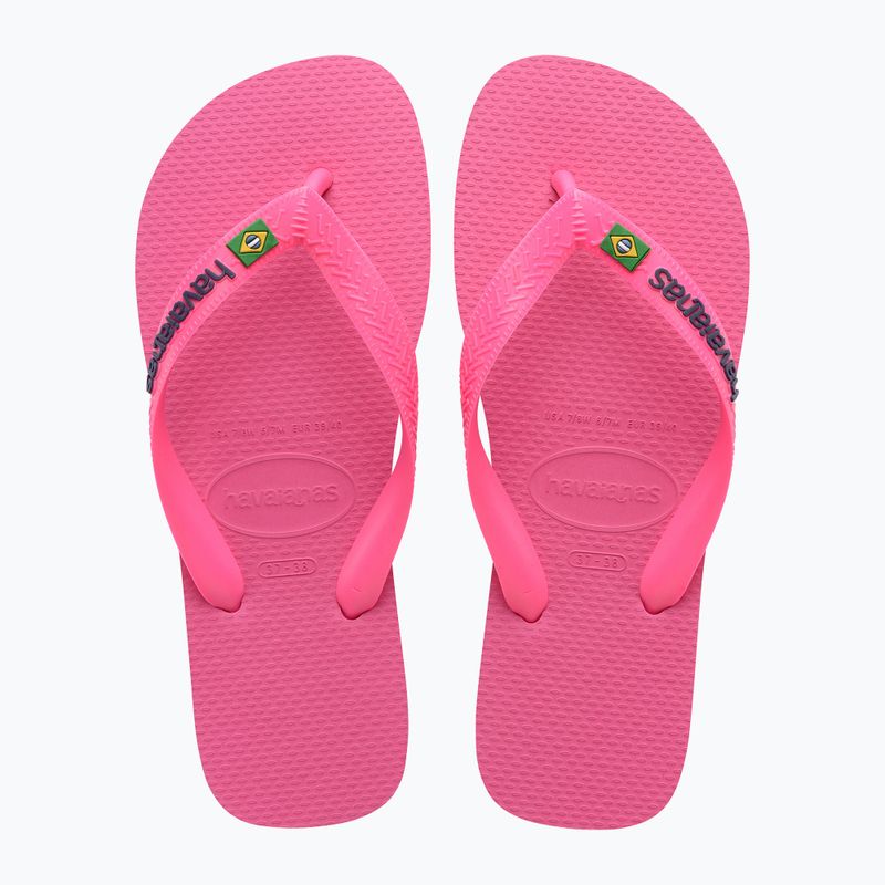 Havaianas Brasil Logo Neon žabky pink flux / pink flux 10