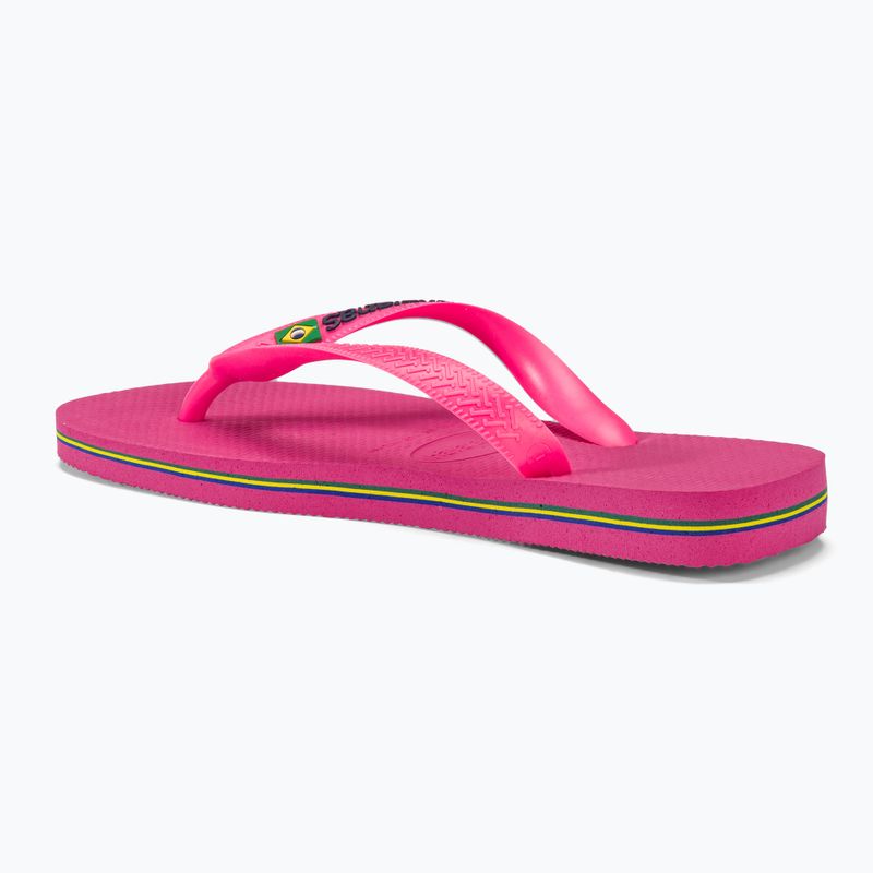 Havaianas Brasil Logo Neon žabky pink flux / pink flux 2