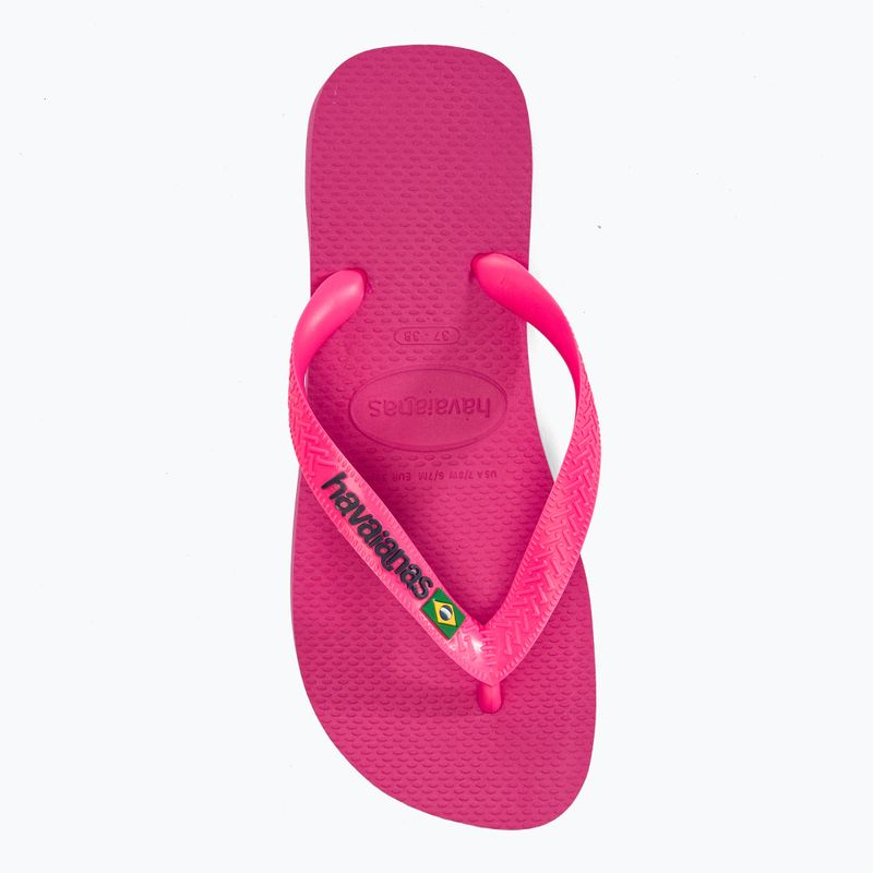 Havaianas Brasil Logo Neon žabky pink flux / pink flux 7