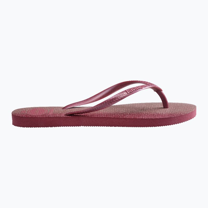Dámské žabky Havaianas Slim Gloss amaranth 2