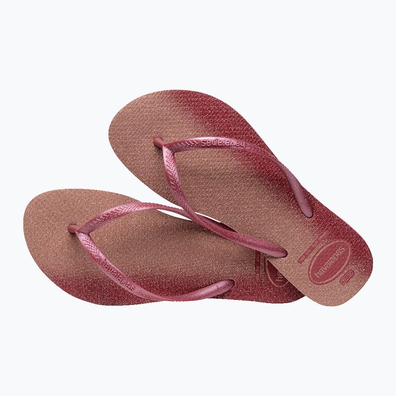 Dámské žabky Havaianas Slim Gloss amaranth 4
