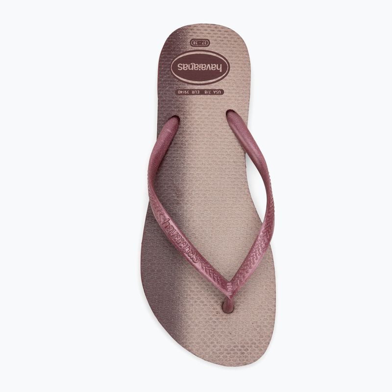 Dámské žabky Havaianas Slim Gloss amaranth 5