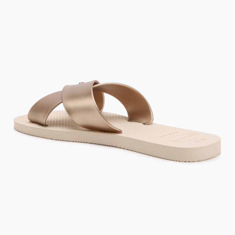 Dámské nazouváky Havaianas Aqua Metallic beige 3
