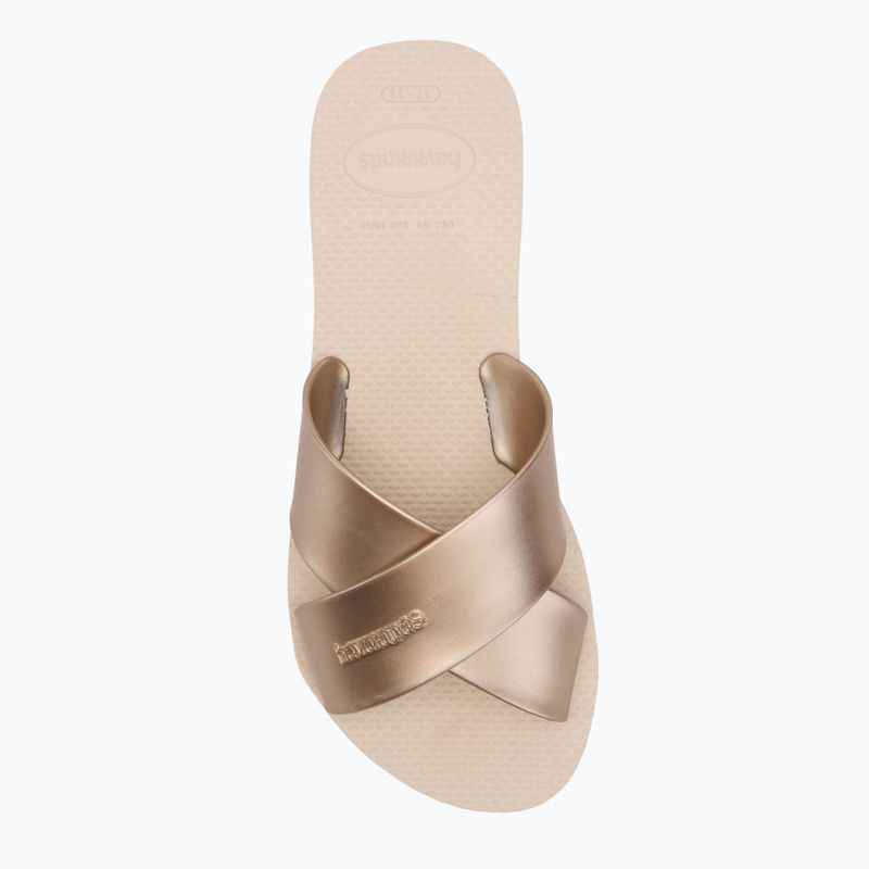 Dámské nazouváky Havaianas Aqua Metallic beige 5