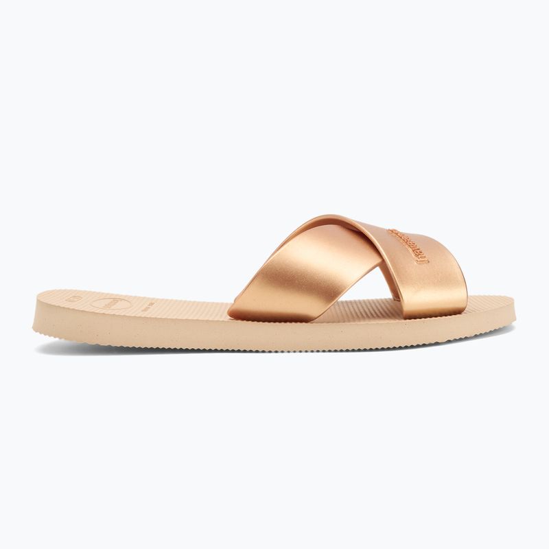 Dámské nazouváky Havaianas Aqua Metallic golden 2