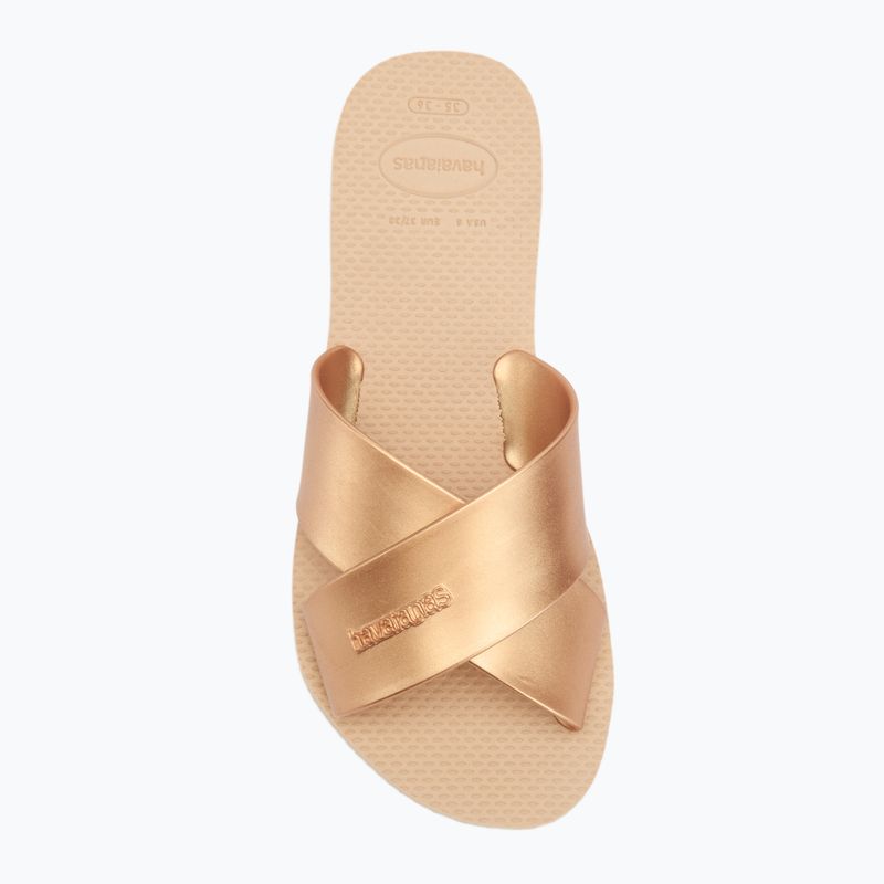 Dámské nazouváky Havaianas Aqua Metallic golden 5