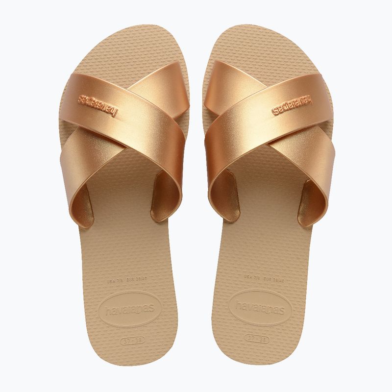 Dámské nazouváky Havaianas Aqua Metallic golden 10