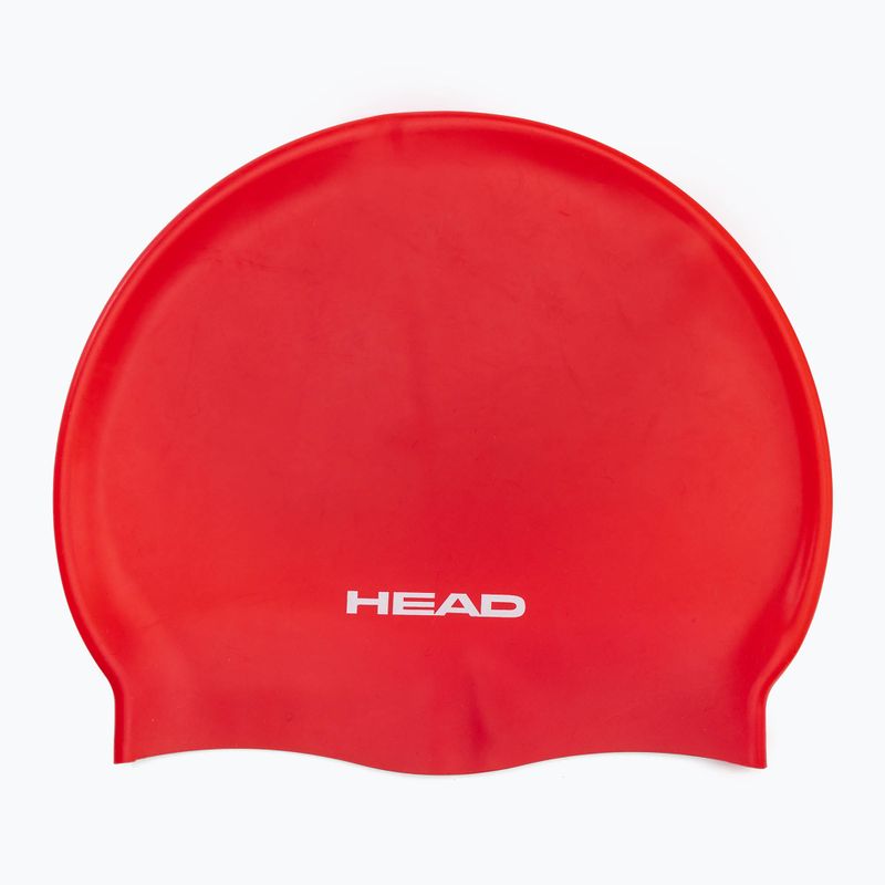 Dětská plavecká čepice HEAD Silicone Flat RD červená 455006