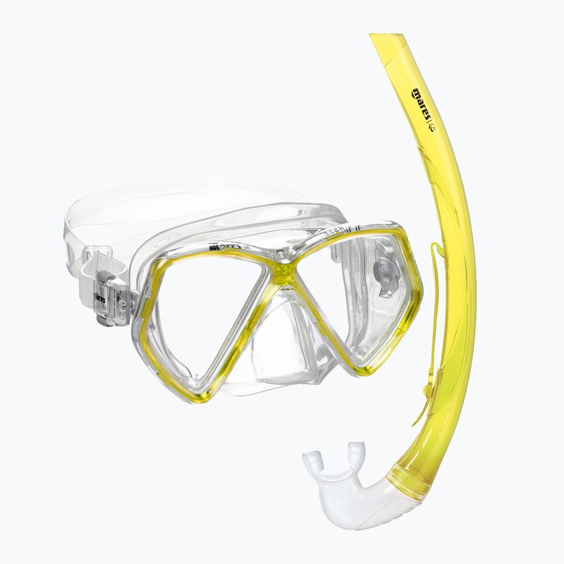 Dětská šnorchlovací sada  Mares Combo Zephir Junior yellow/clear