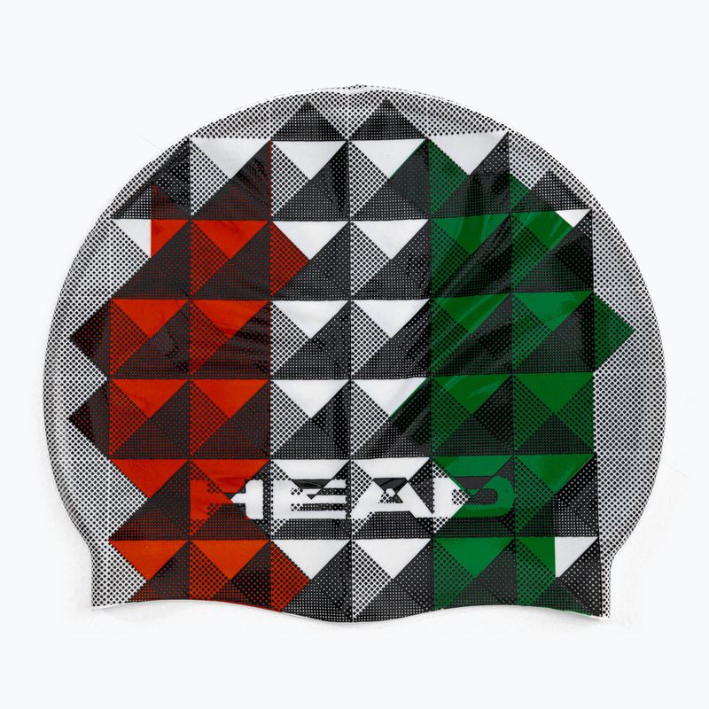 HEAD Flag Suede Rhoumb šedozelená plavecká čepice 455288
