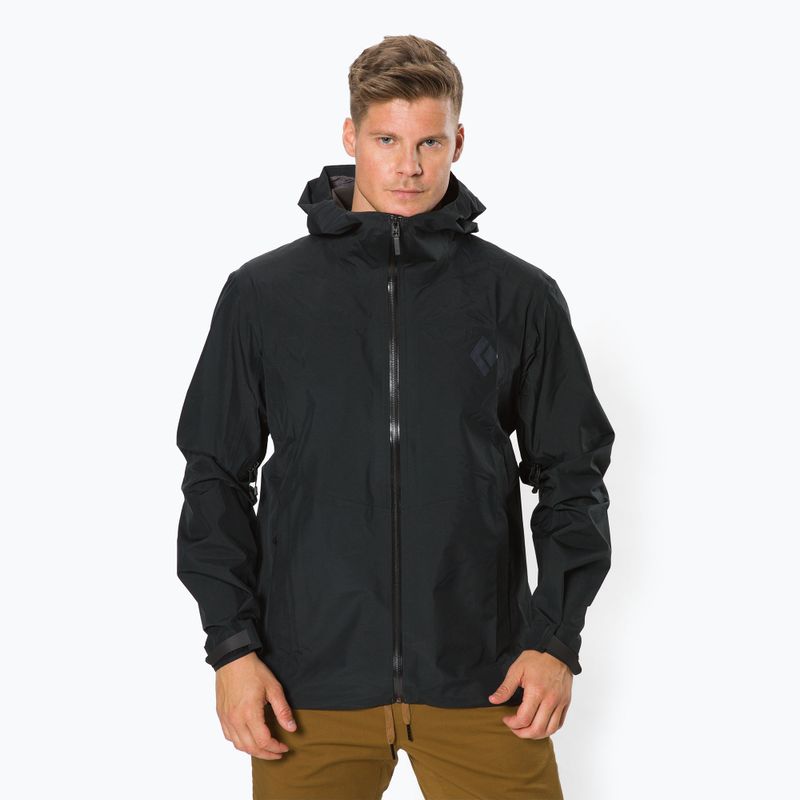 Pánská hardshell bunda Black Diamond Liquid Point černá APK849015SML1