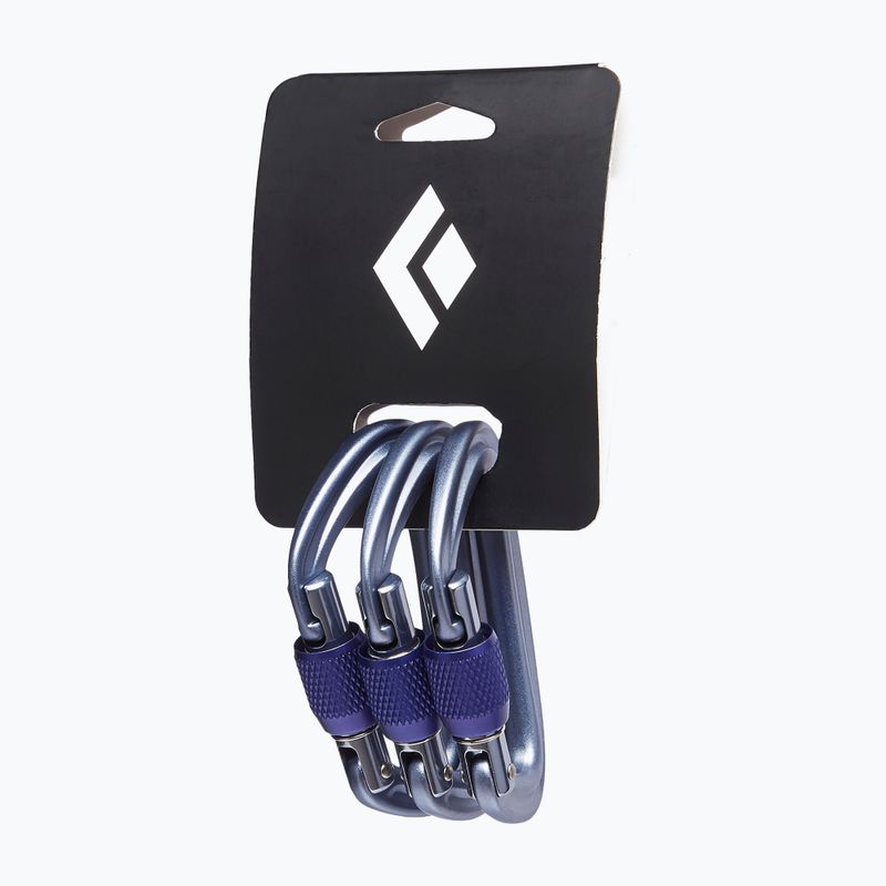 Lezecká karabina Black Diamond Liteforge Screwgate 3 ks gray
