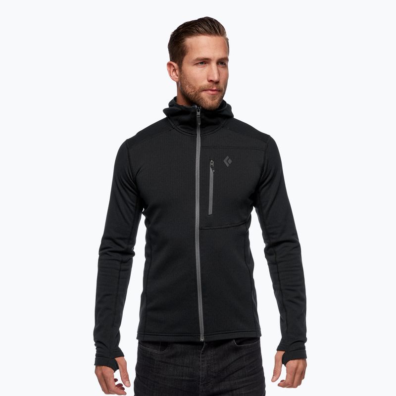 Pánská trekingová mikina Black Diamond Coefficient Fleece Hoody black AP7440200002LRG1