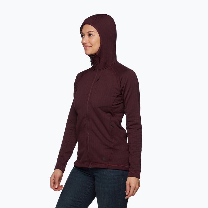 Dámská trekingová mikina Black Diamond Factor Hoody vínová AP7440806018 3