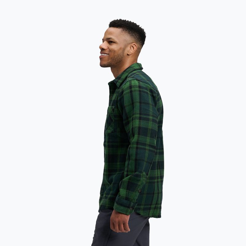 Pánská trekingová košile Black Diamond Project Heavy Flannel palm green/anthracite plaid 3