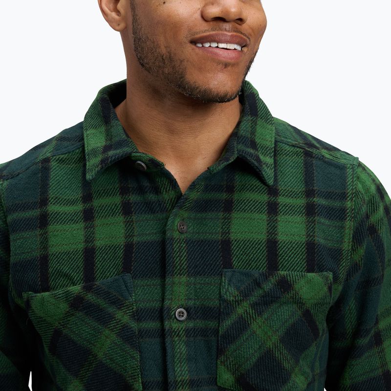 Pánská trekingová košile Black Diamond Project Heavy Flannel palm green/anthracite plaid 4