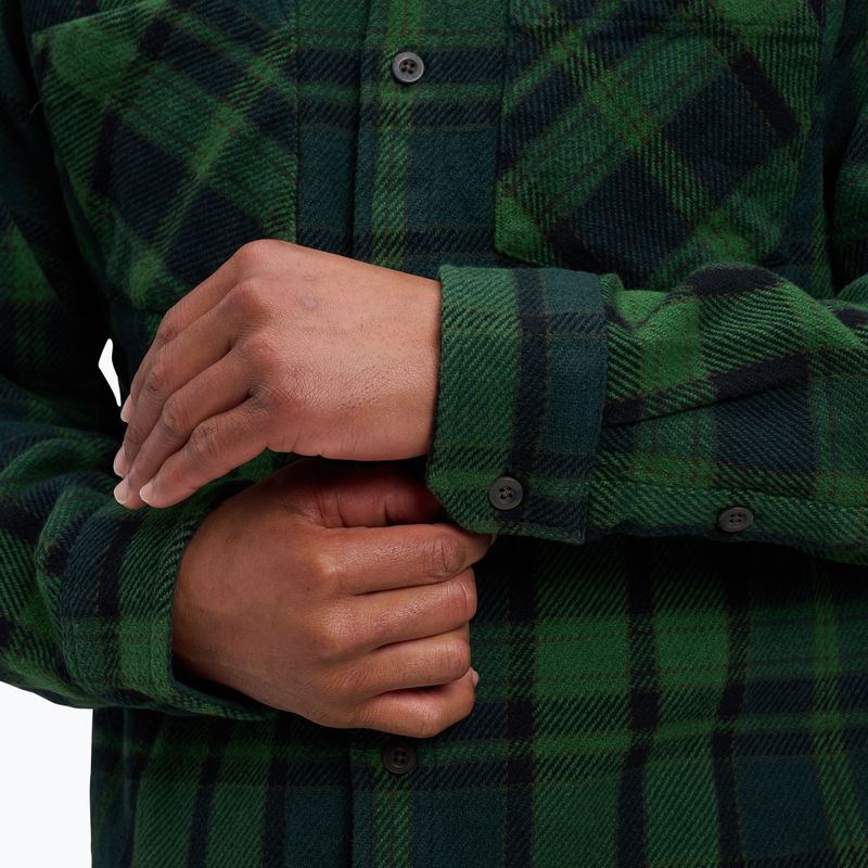 Pánská trekingová košile Black Diamond Project Heavy Flannel palm green/anthracite plaid 5