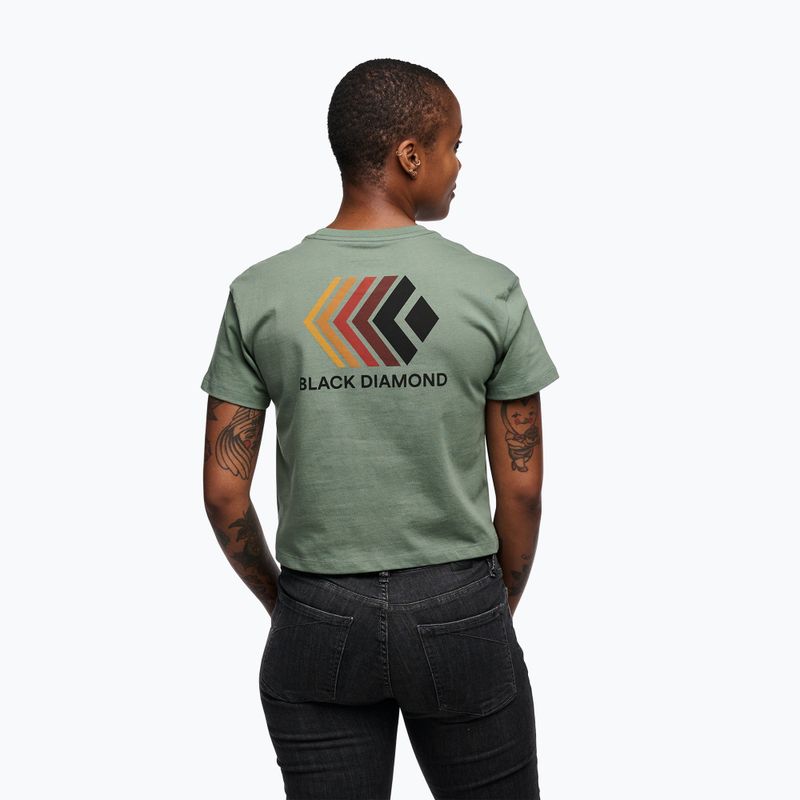 Dámské tričko Black Diamond Faded Crop laurel green 3