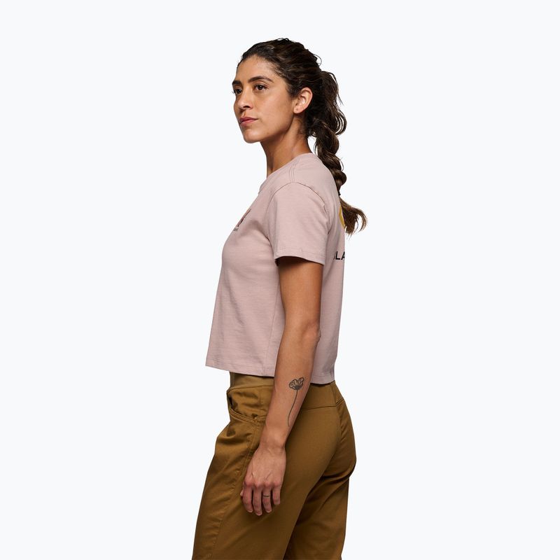Dámské tričko Black Diamond Faded Crop pale mauve 2