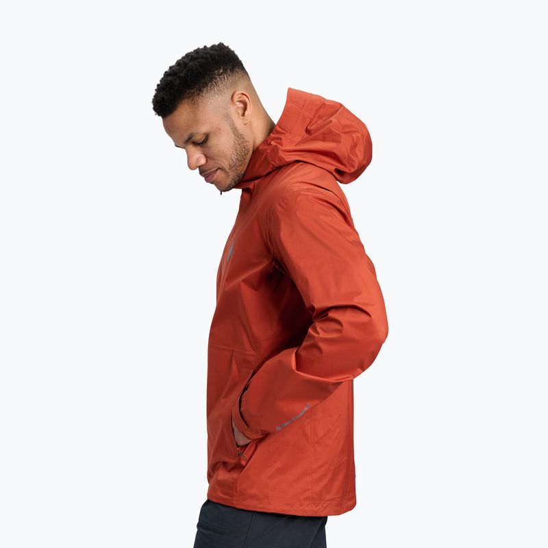 Pánská nepromokavá bunda Black Diamond Fineline Stretch burnt sienna 3