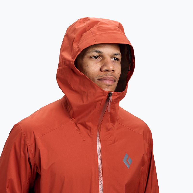 Pánská nepromokavá bunda Black Diamond Fineline Stretch burnt sienna 4