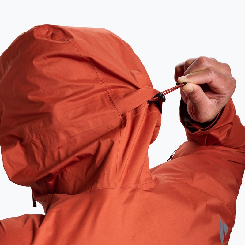 Pánská nepromokavá bunda Black Diamond Fineline Stretch burnt sienna 5