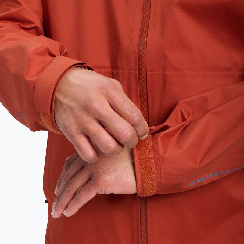 Pánská nepromokavá bunda Black Diamond Fineline Stretch burnt sienna 7