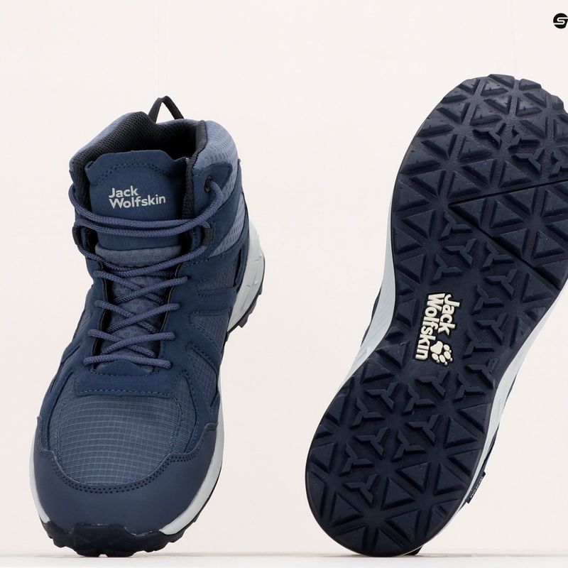 Dámské vysoké trekingové boty Jack Wolfskin Woodland 2 Texapore Mid tmvě modré 4051331 10