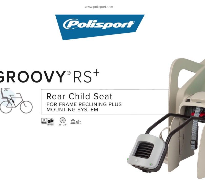 Dětská sedačka na kolo  Polisport Groovy RS+ black/dark grey 8