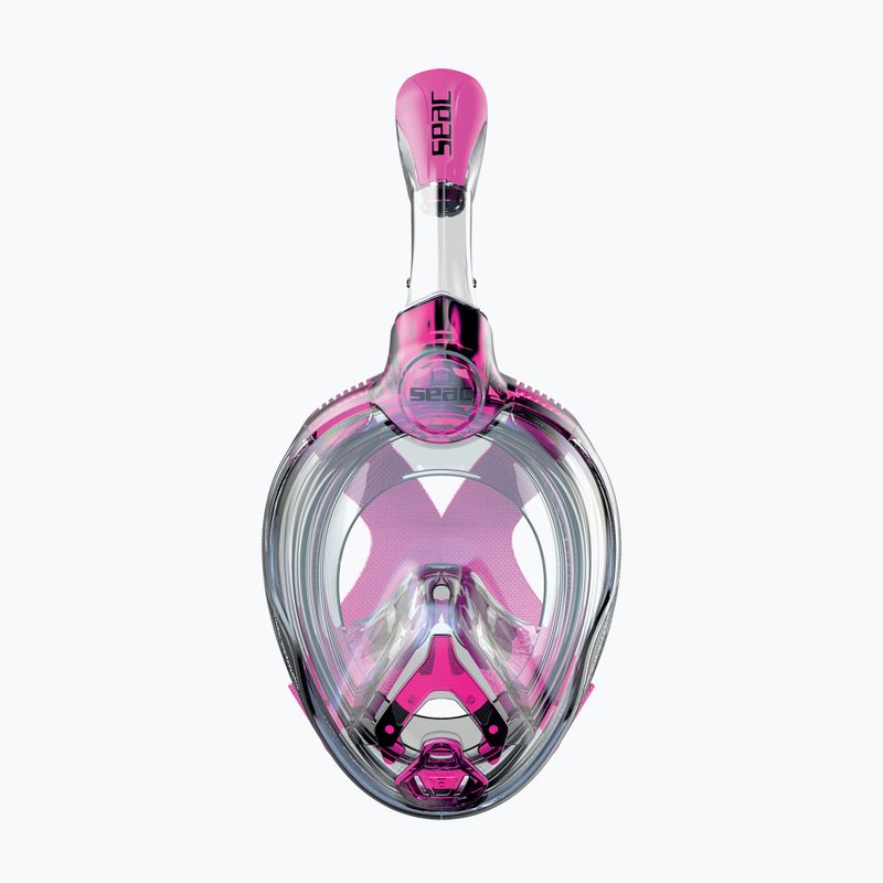 Dětská celoobličejová šnorchlovací maska  SEAC Magica black silicone/pink 2
