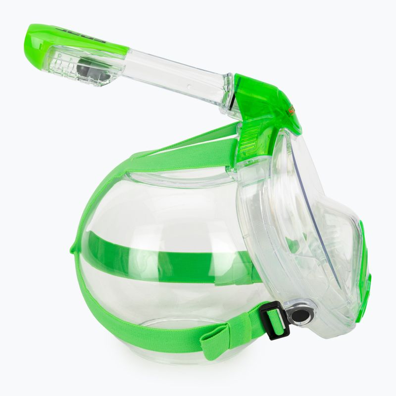 Dětská celoobličejová maska na šnorchlování SEAC Libera lime transparent/lime 3