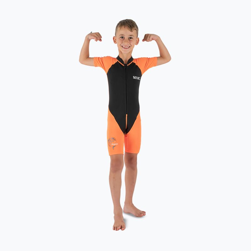 Dětský plavecký neopren SEAC Dolphin Shorty 1,5 mm black/orange 4