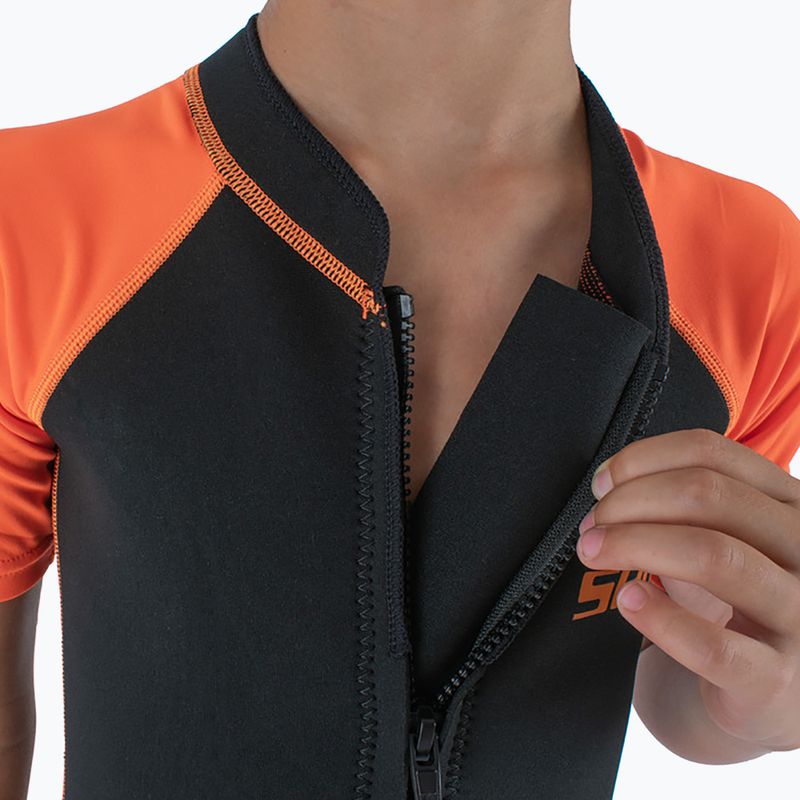 Dětský plavecký neopren SEAC Dolphin Shorty 1,5 mm black/orange 5