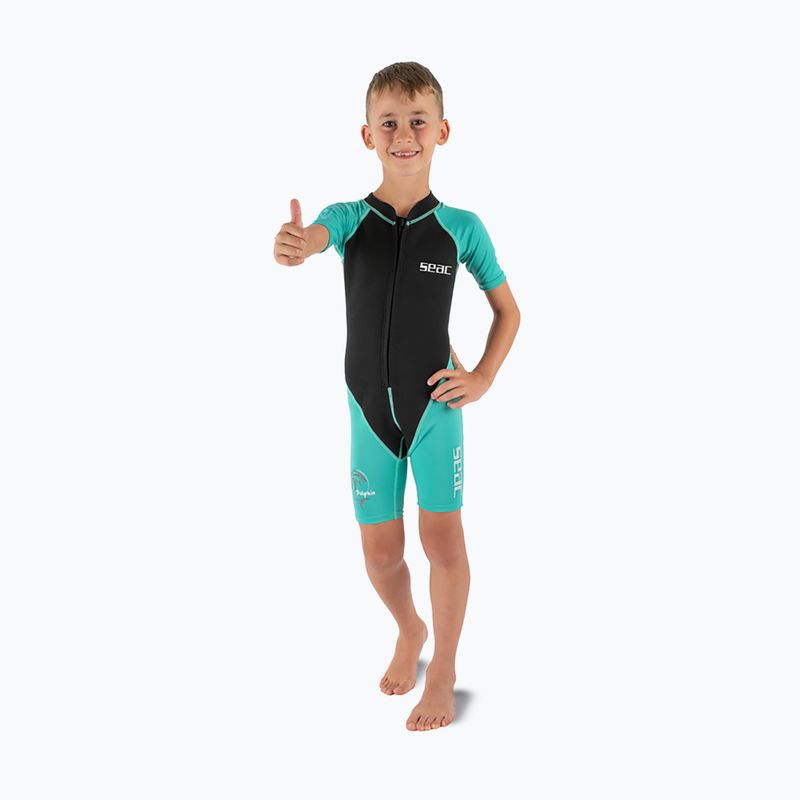 Dětský plavecký neopren SEAC Dolphin Shorty 1,5 mm black/tiffany 3