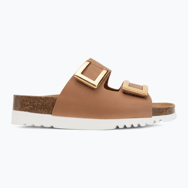 Dámské pantofle Scholl Montery 2 Straps Ad Med cognac 2