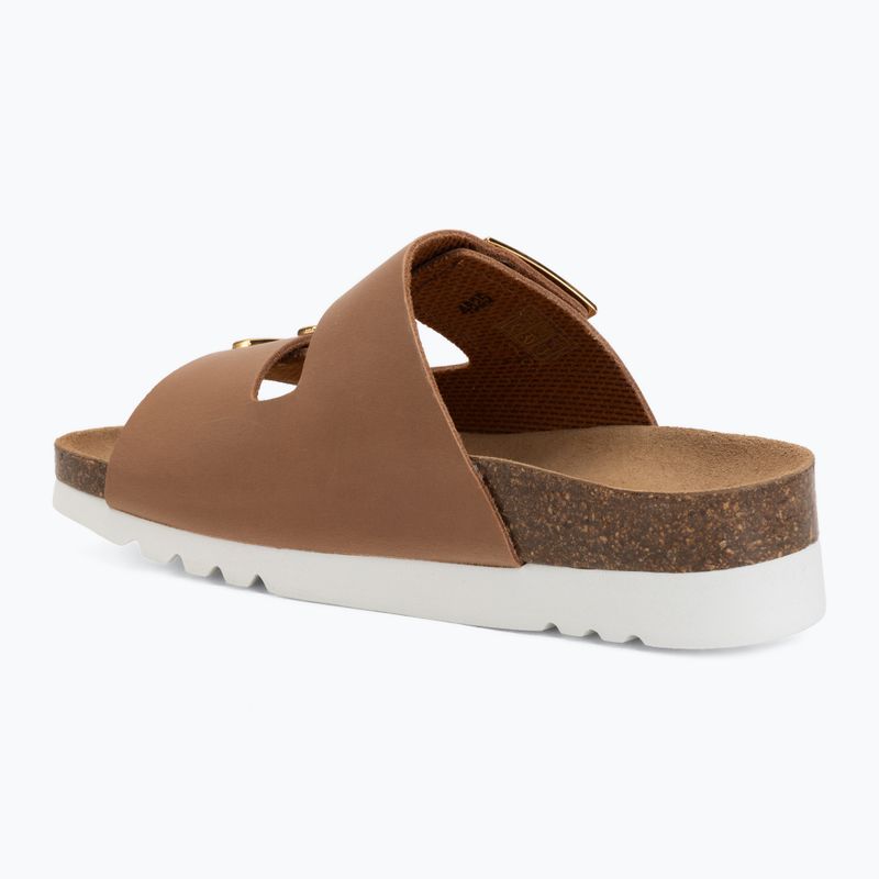 Dámské pantofle Scholl Montery 2 Straps Ad Med cognac 3