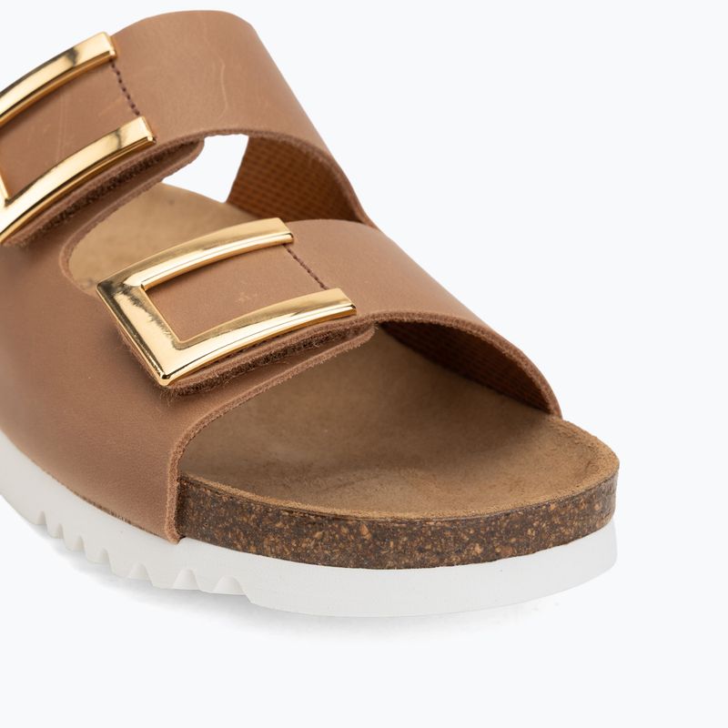 Dámské pantofle Scholl Montery 2 Straps Ad Med cognac 7