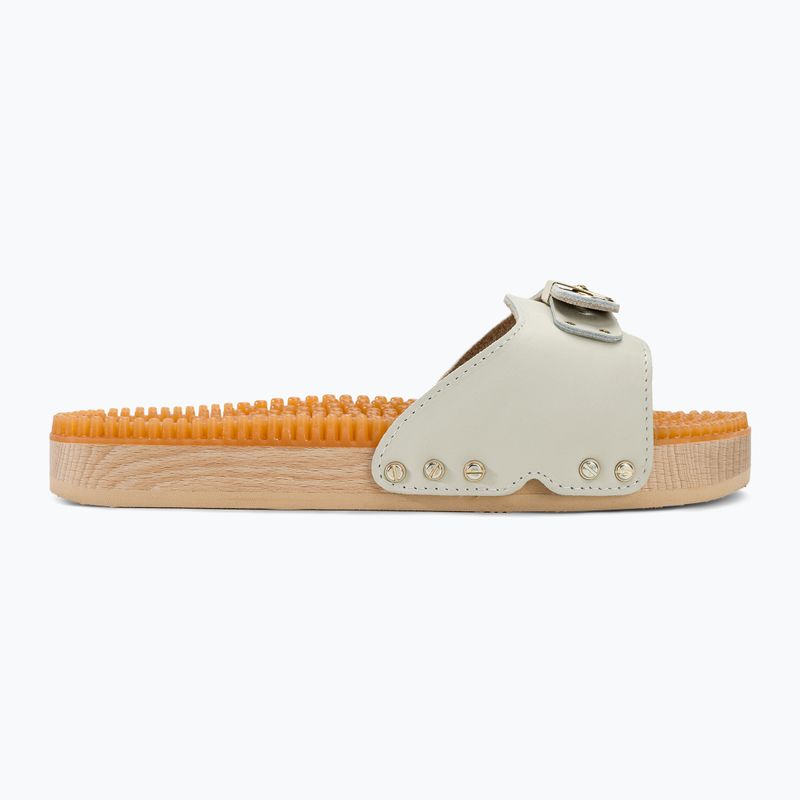 Dámské pantofle Scholl Pescura Flat Massage Lea off white 2