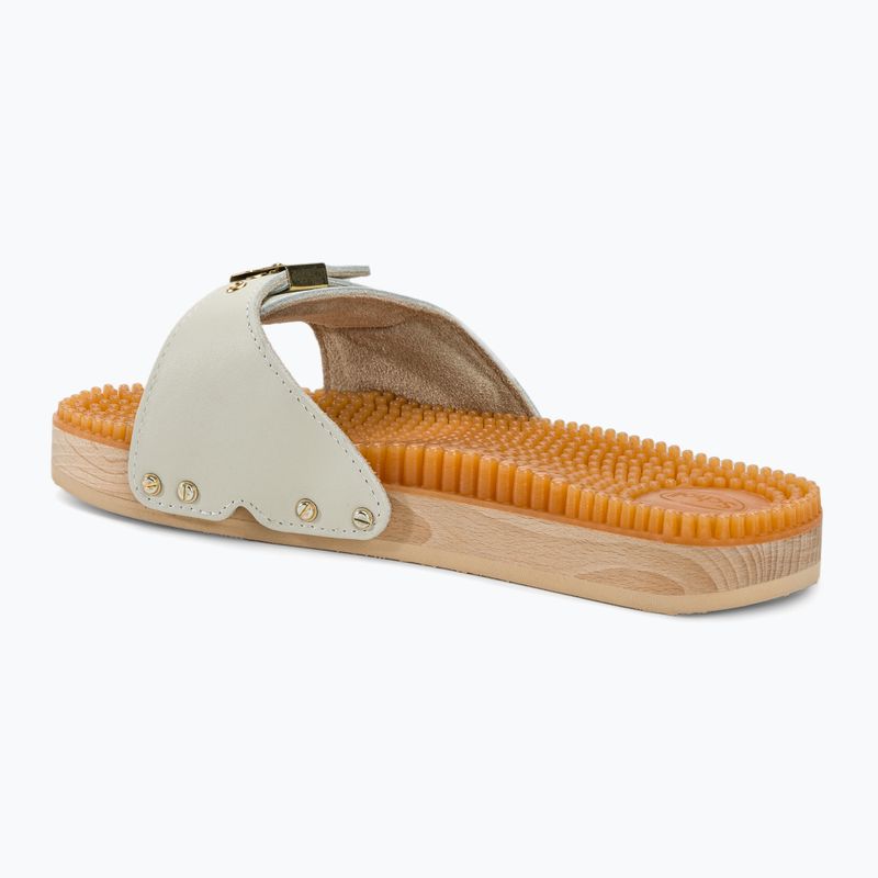 Dámské pantofle Scholl Pescura Flat Massage Lea off white 3