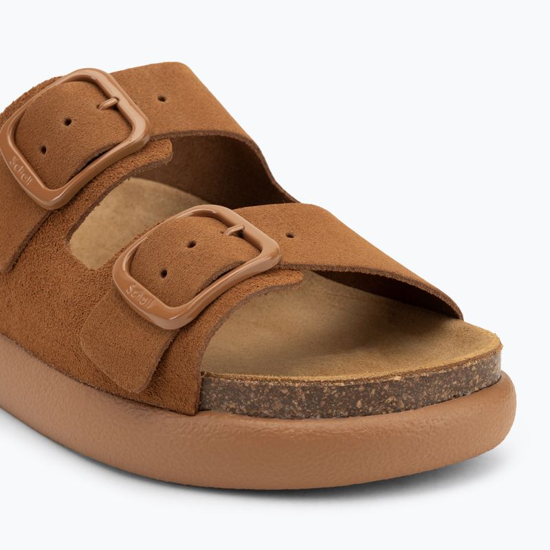 Dámské nazouváky Scholl Noelle Chunky Suede cognac 7